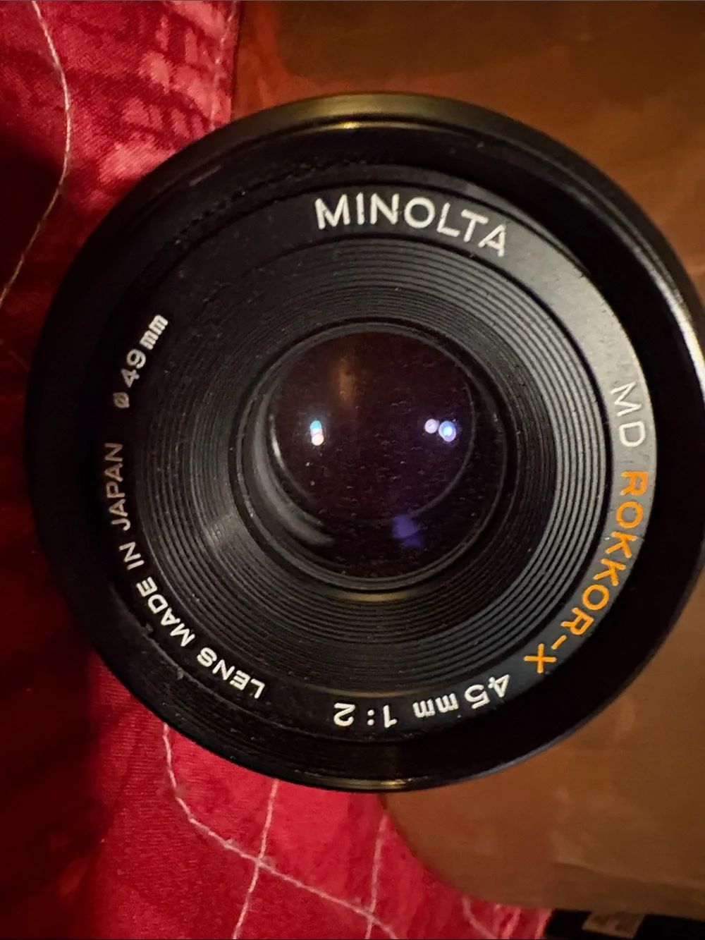 Vintage Black Camera Lens with Black Carry Case